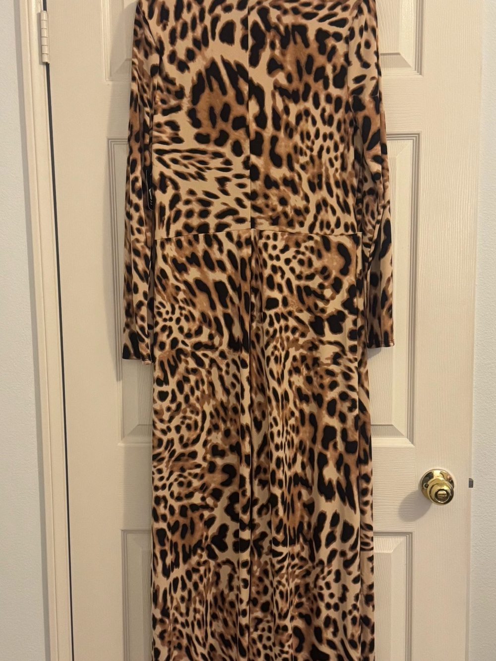 Leopard Print Twist-Front Maxi Dress - Brown & Black - Picture 2 of 2